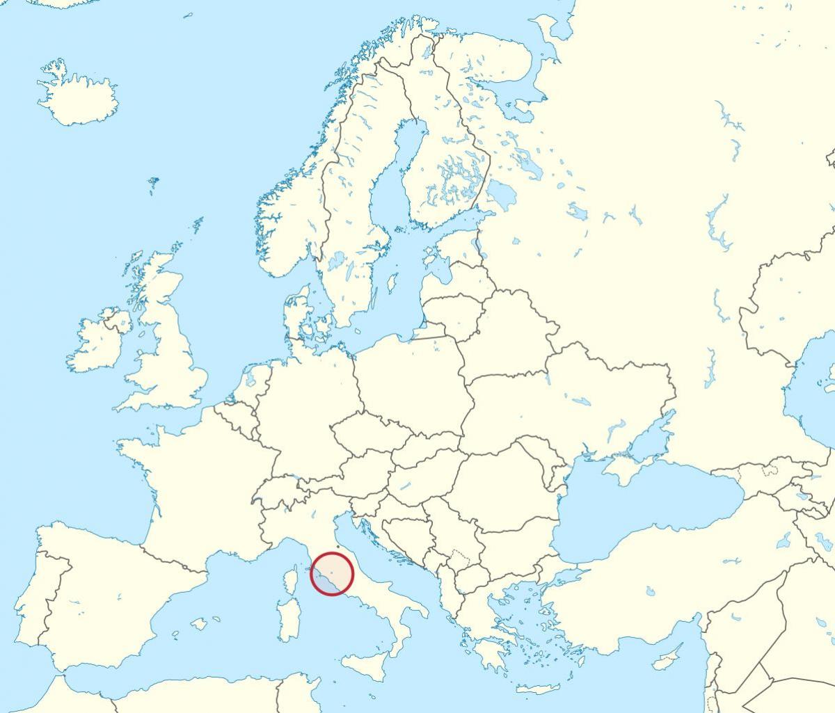 Kartta Vatikaani eurooppa