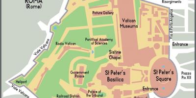 Kartta Vatikaanin sisäänkäynti 